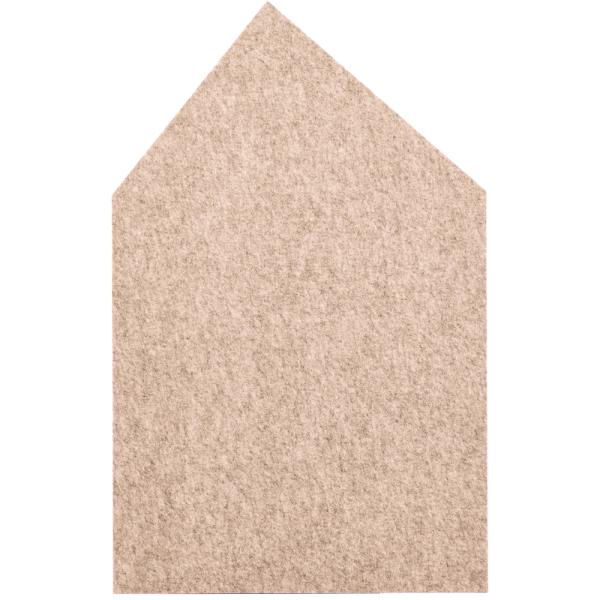 Wandschutz aus PET-Recyclingmaterial, Haus, H 120, beige
