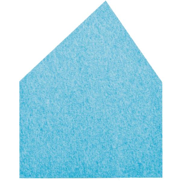 Wandschutz aus PET-Recyclingmaterial, Haus, H 155, blau