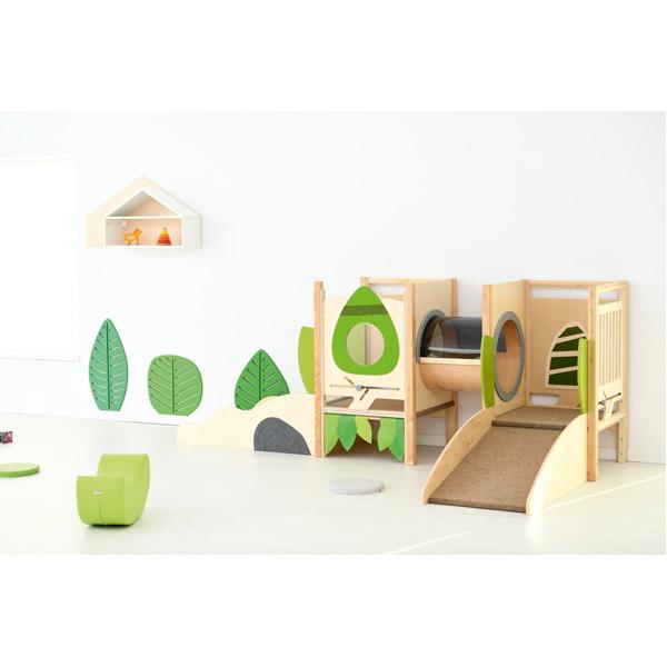 Wandschutz aus PET-Recyclingmaterial, Blatt, Aussparungen, H 50