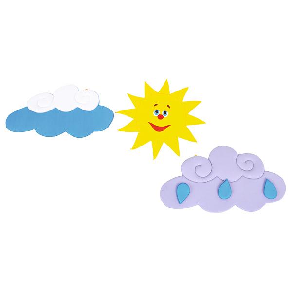 Weiche Schaumstoffdekoration - Sonne/Wolken