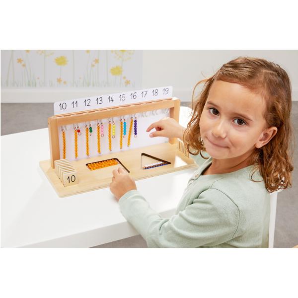 Montessori-Perlentreppe 1–19 mit Aufhängung