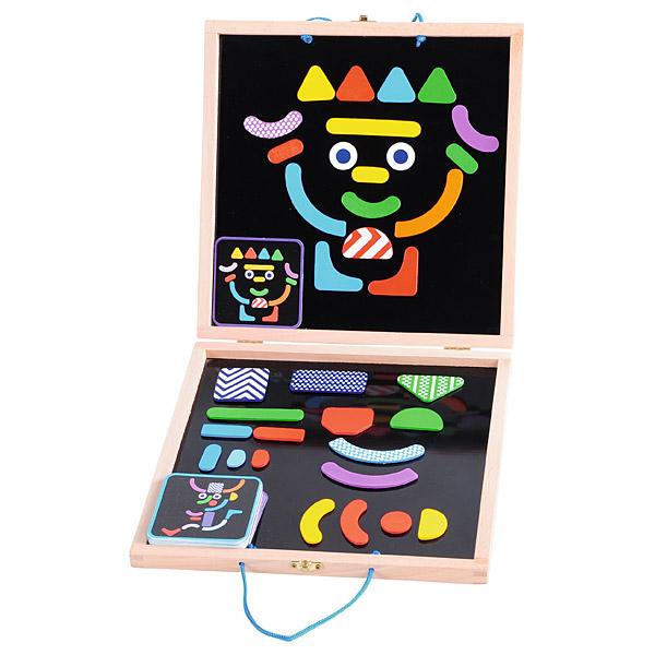 Magnetische Formen mit schwarzer Spielplatte