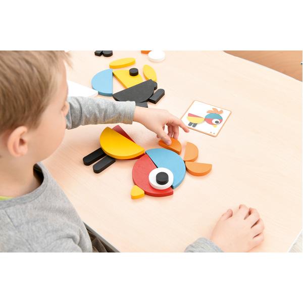 Lustige Legetiere aus Holz