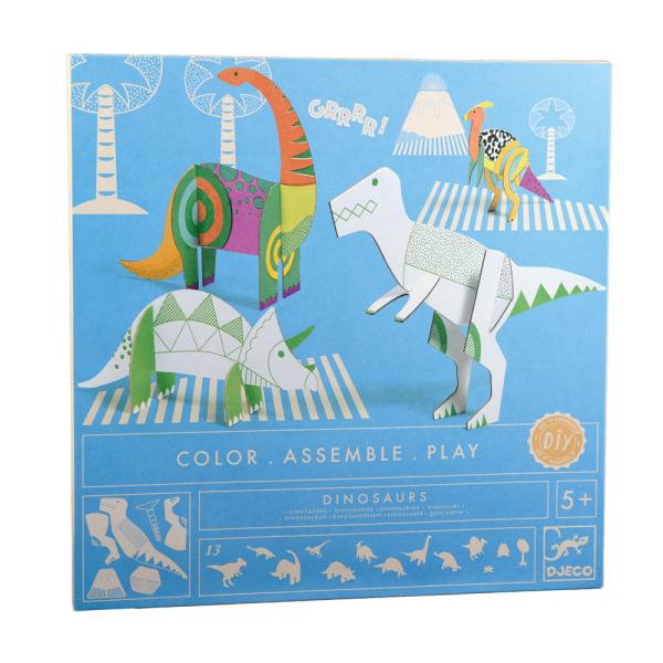 Malen und Stecken: Dinosaurier