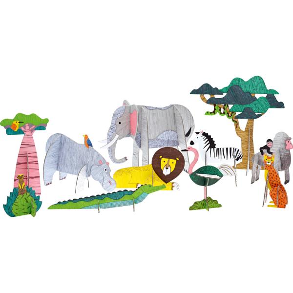 Malen und Stecken: Savanne