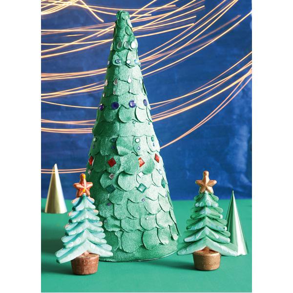 Styropor-Weihnachtsbäume, 5 Stck.