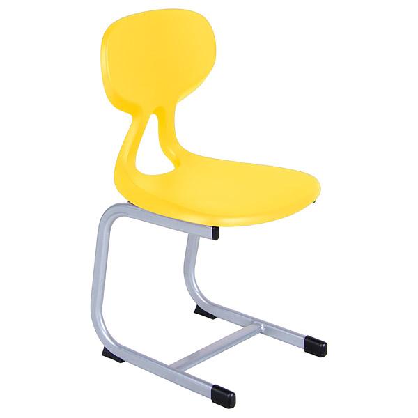 Stuhl Colores Kufen 6, Sitzhöhe 46,5 cm, für Tischhöhe 76 cm, gelb