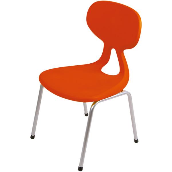 Stuhl Colores 5, Sitzhöhe 41 cm, für Tischhöhe 71 cm, blutorange