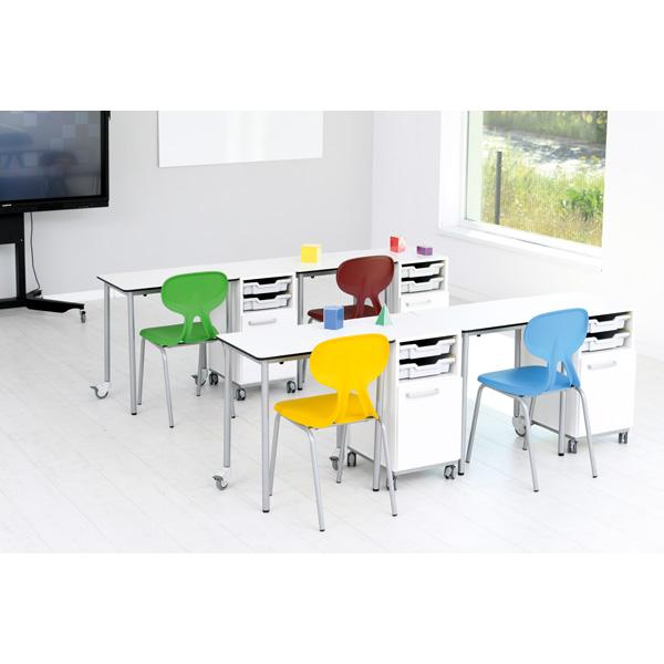 Stuhl Colores 6, Sitzhöhe 46,5 cm, für Tischhöhe 76 cm, blau