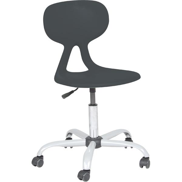 Drehstuhl Colores auf Rollen, höhenverstellbar 43 - 56 cm - grau