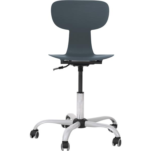Drehstuhl Ergo auf Rollen, höhenverstellbar, grau