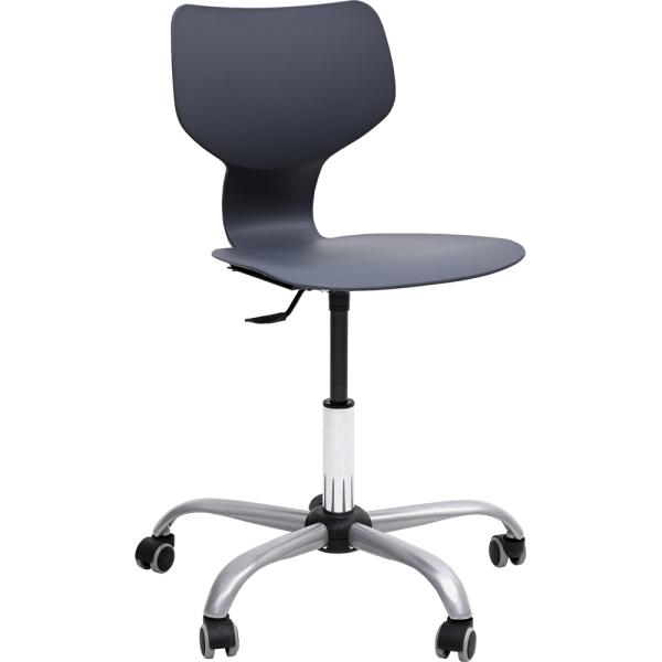 Drehstuhl Snake auf Rollen, hvstb. 43-56 cm, grau