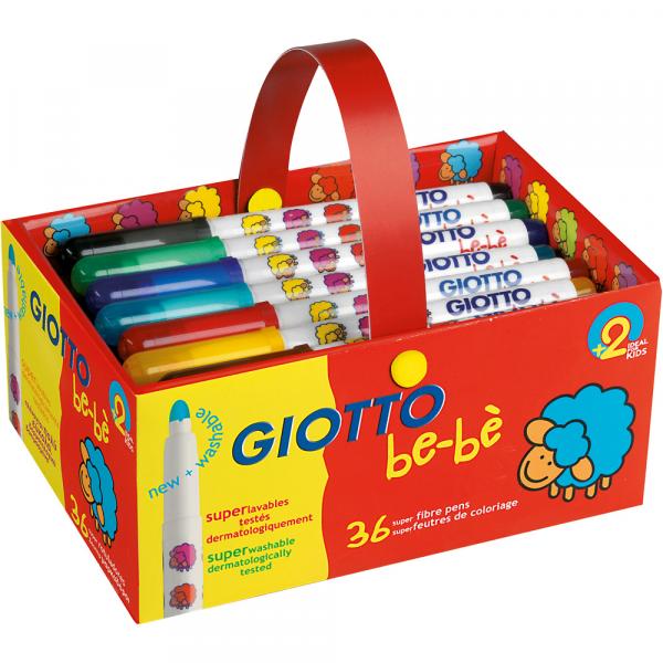 Dicke Faserstifte-Set, 3x12 Farben