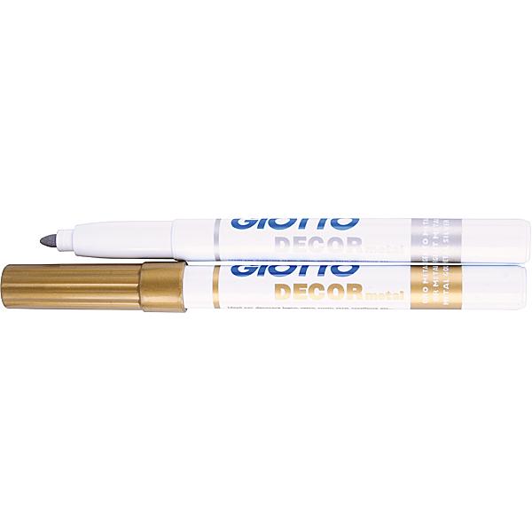 Faserstifte metallic, 2 Farben