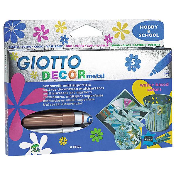 Faserstifte metallic, 5 Farben