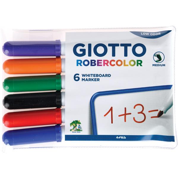 Whiteboard Marker Giotto, medium, 6 Farben