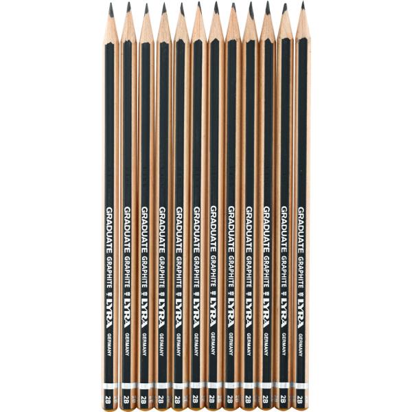Lyra-Graduate-Bleistifte, 2B - 12 Stck.