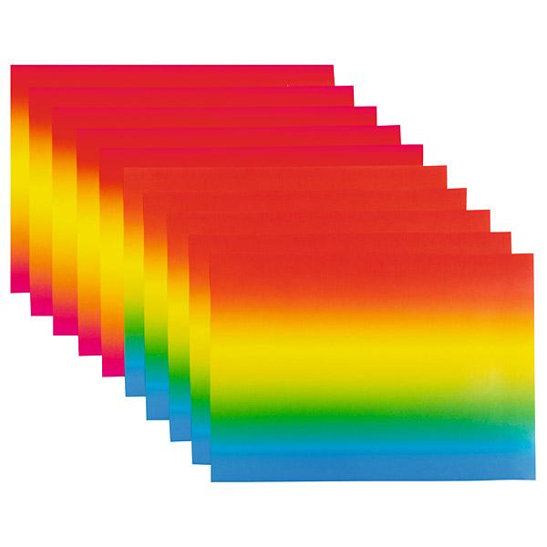 Regenbogenpapier, einseitig bedruckt