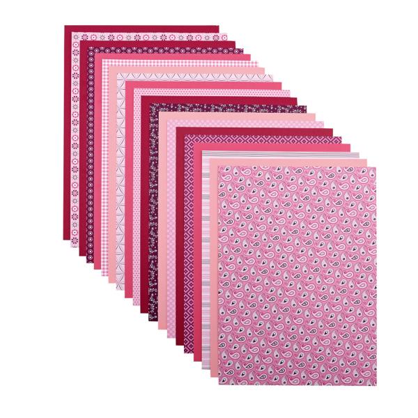 Papier-Set - Rosa Muster