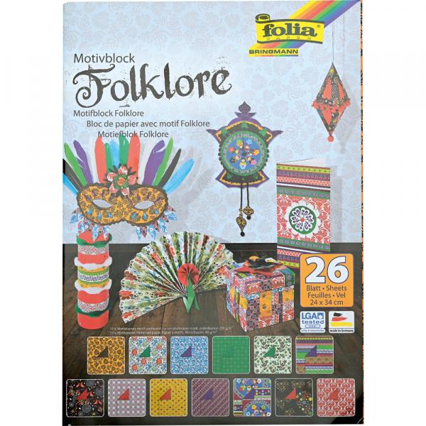 Motivpapier-Set - Folkloristische Muster
