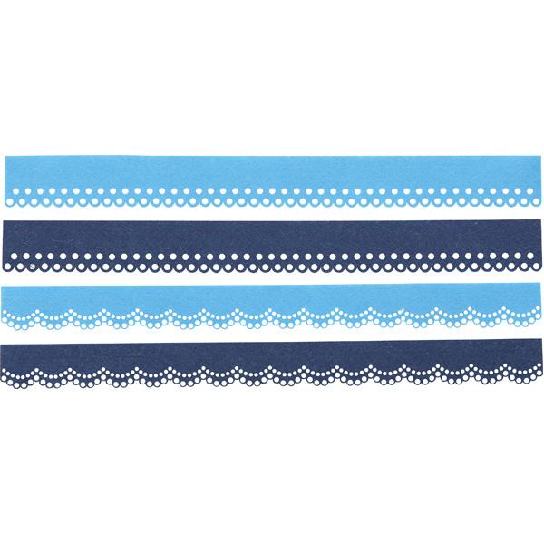 Set Filzbordüren, Blautöne
