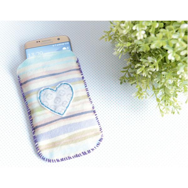 Bedruckter Filz, grau-lila