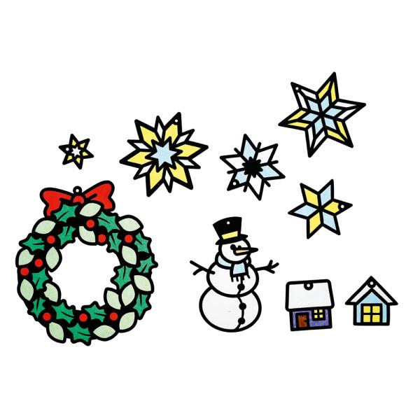 Transparentbilder-Bastelset, Winter, 13 Motive