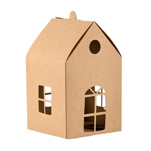 Papphäuser zum Dekorieren, 6 Stck.