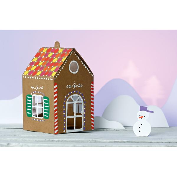 Papphäuser zum Dekorieren, 6 Stck.