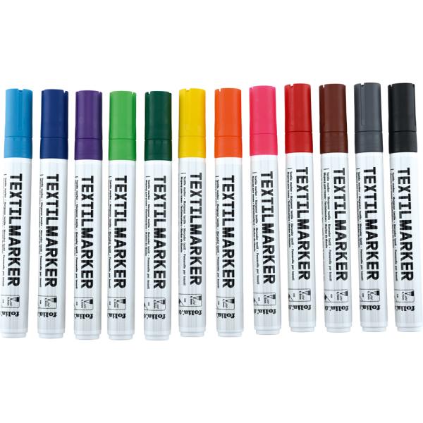 Textil-Marker, 12 Stck.