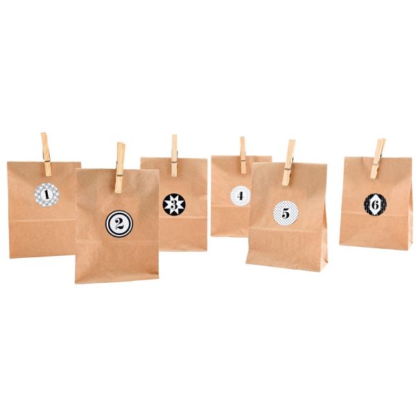 Adventskalender-Sticker, 3 Designs