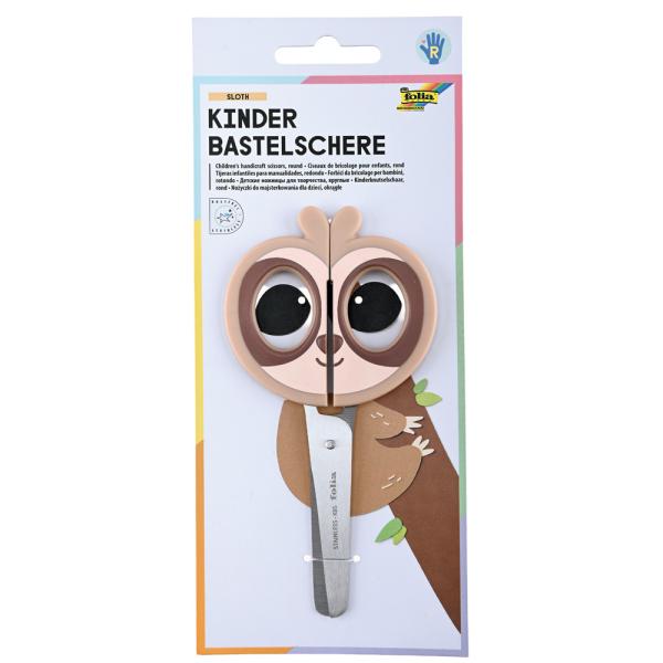 Schere mit Tiermotiv, Faultier