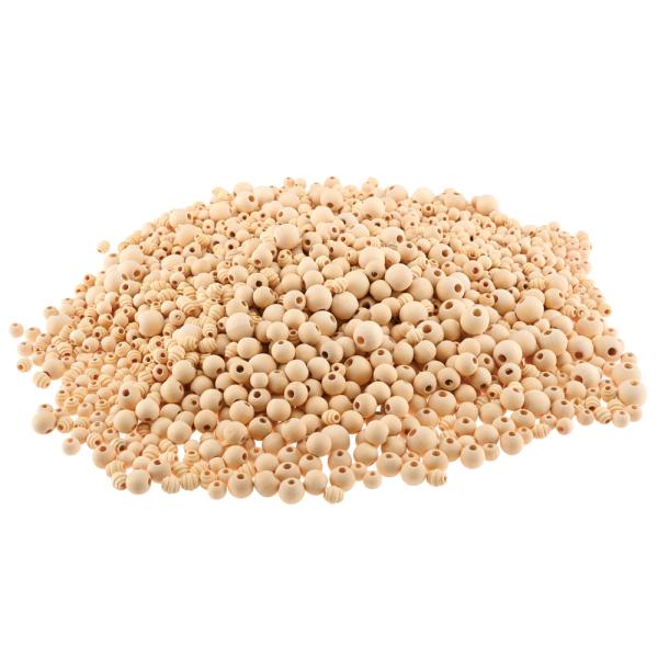 Perlen aus Naturholz, 2200 Stck.