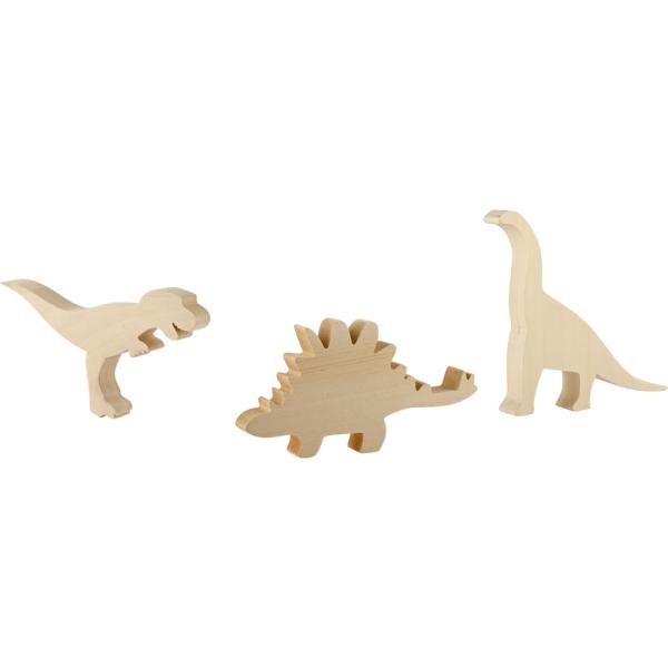 Schnitzholz Dinos 3er Set