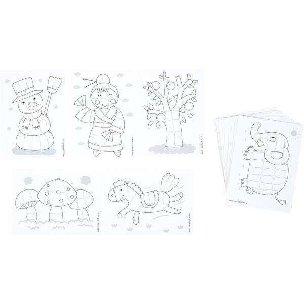 PlayMais - Vorlagenkärtchen schwarz/weiss