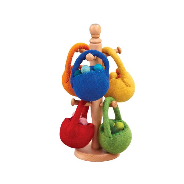 Filzkörbchenset mit Filzkugeln