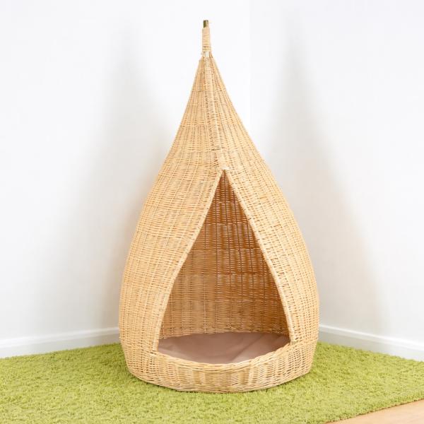 Cosy Weidenhütte, mini, mit Kissen