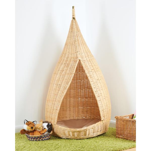 Cosy Weidenhütte, mini, mit Kissen