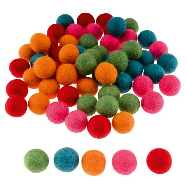 Filzkugeln, 64 Stck.