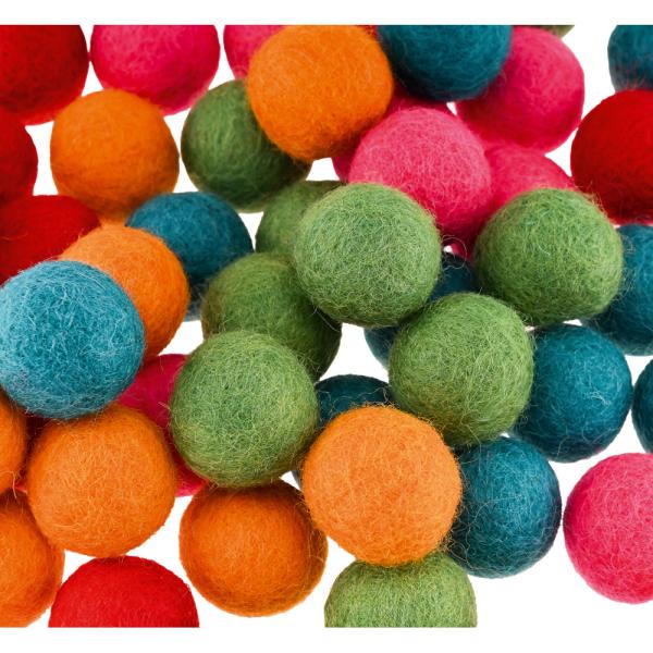 Filzkugeln, 64 Stck.