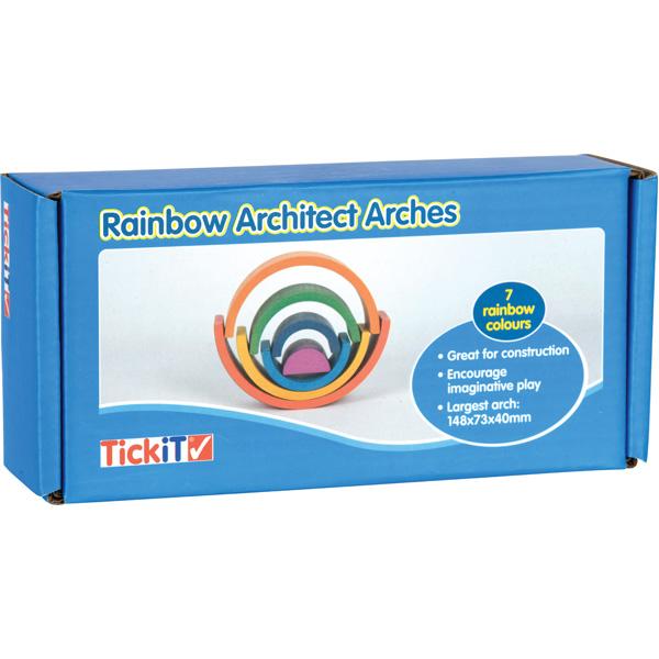 Regenbogen Architekt Stapelblöcke, Bögen