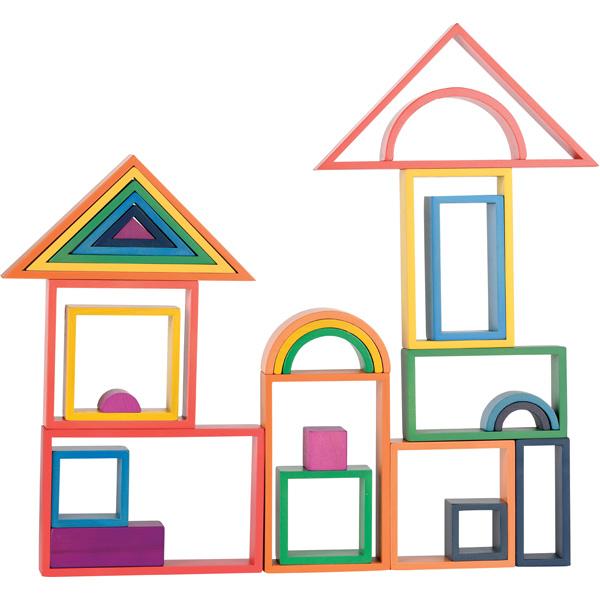 Regenbogen Architekt Stapelblöcke, Bögen