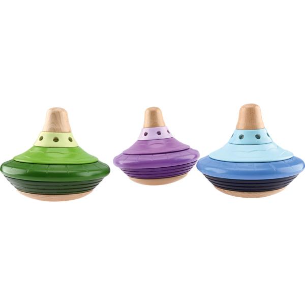 Steckspiel Holzkreisel, 3 Stck.