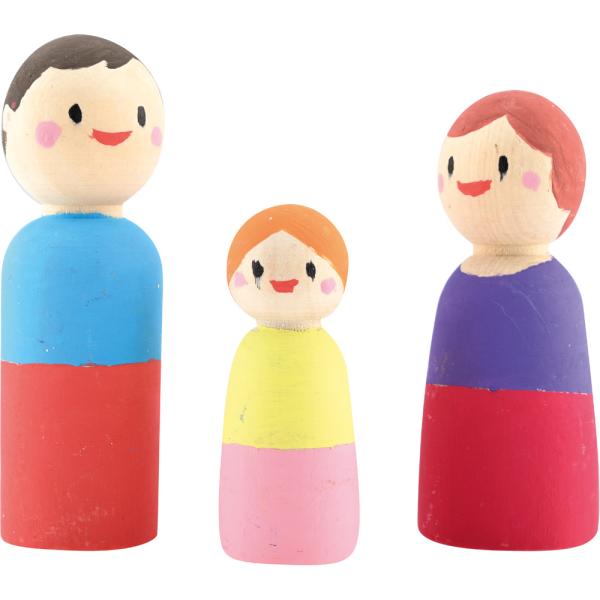 Holzfiguren, 8 Stck.