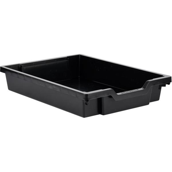 Kunststoffbehälter 1 flach, schwarz