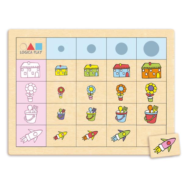 Holz-Legespiel 4er Set - gross-klein