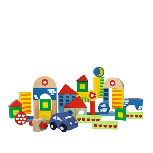 Holzbausteine mit Mustern