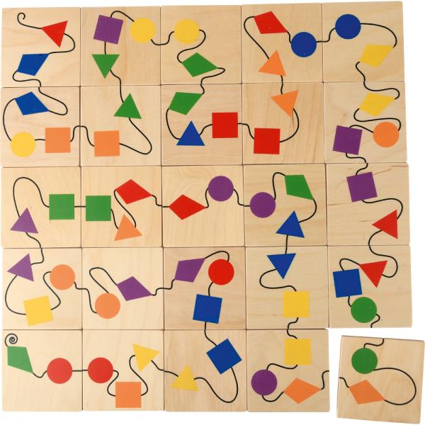 Dominospiel mit Formen und Farben