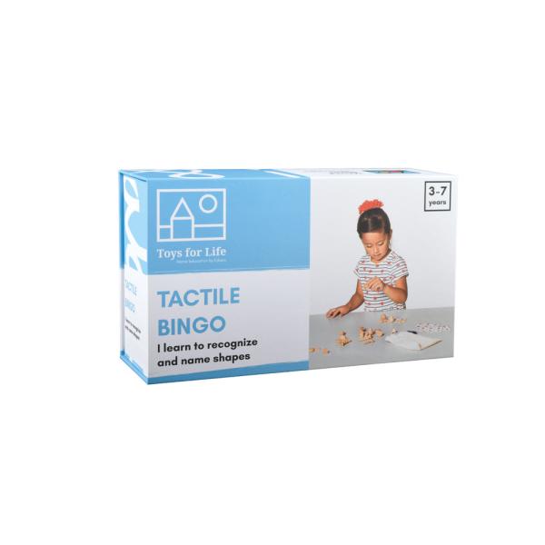 Taktiles Bingo - Zuordnen der Formen, 4 Spielkarten