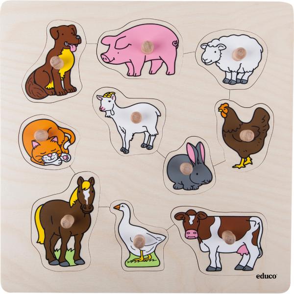 Holzpuzzle - Hoftiere